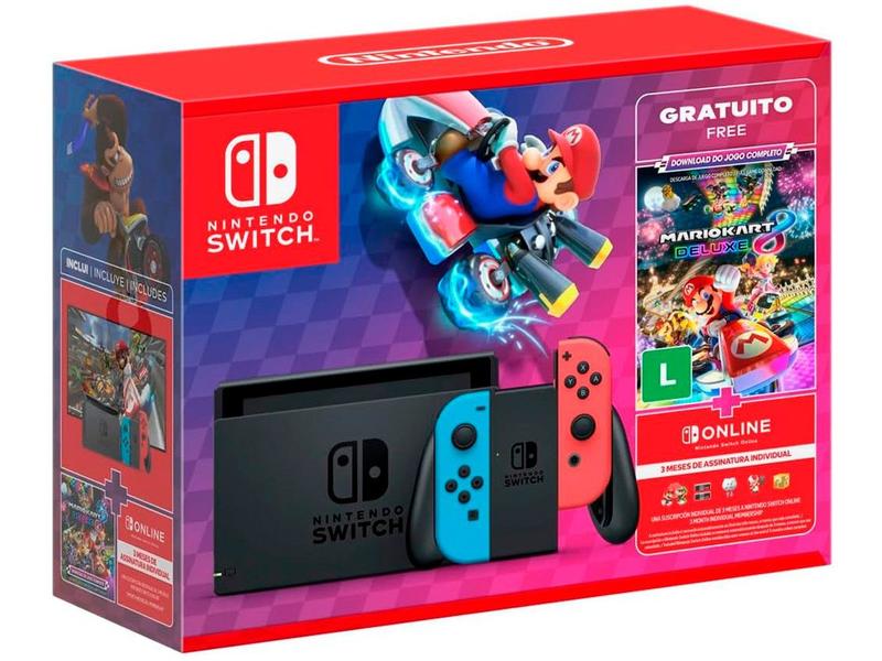 Nintendo Switch ② Console Nintendo Switch V2 32GB Mario Kart 8 Deluxe - Outros Games